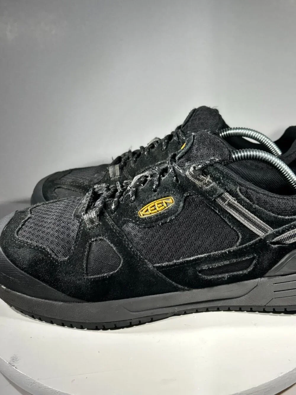Keen Utility Steel Toe Mens Work Shoes Size 12 EE Extra Wide Black Sneakers ASTM